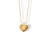 Cadena con dije de corazón con la textura de tu mascota