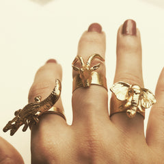 Anillo con cabeza de elefante