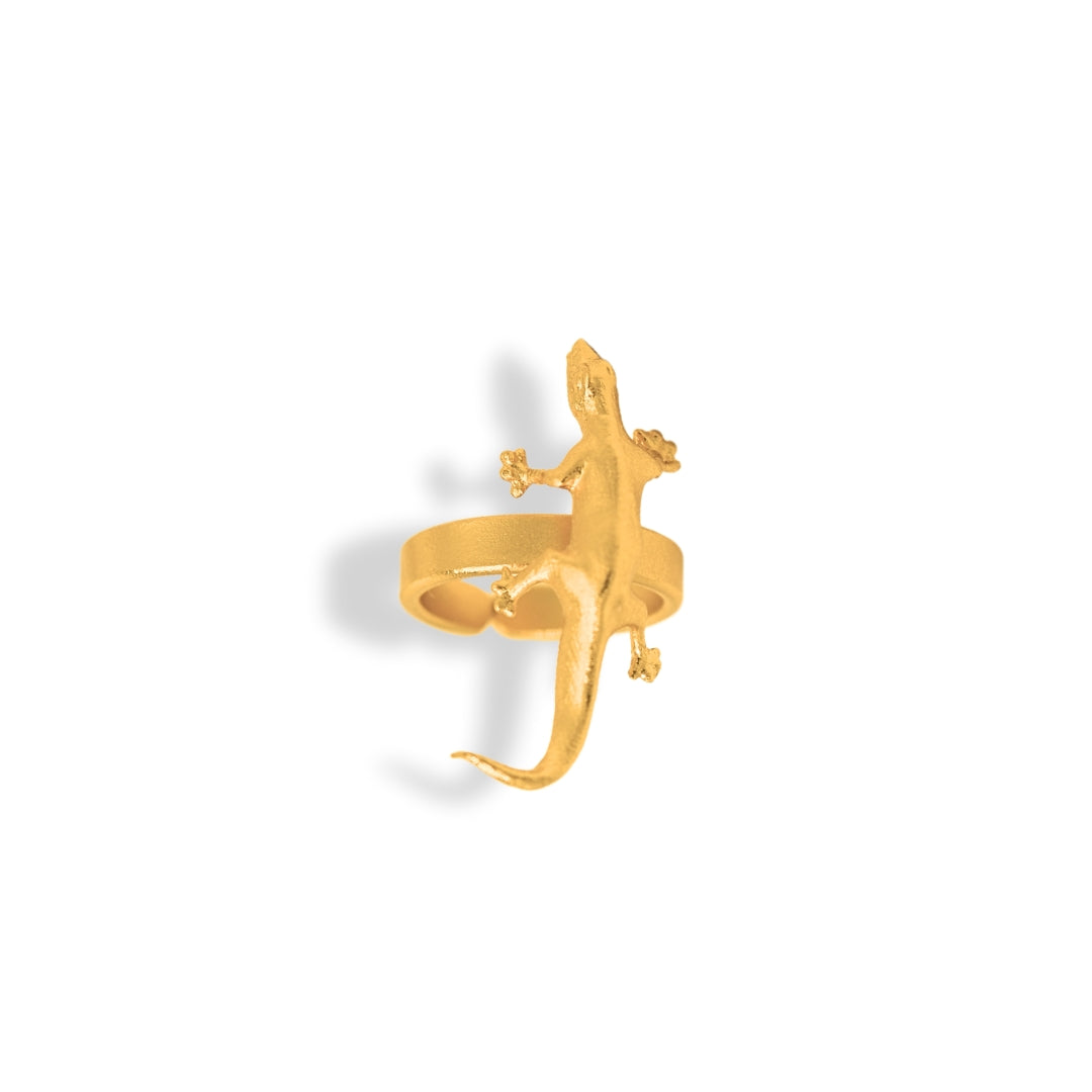 Anillo Lagartija vista superior Brezo Jewelry