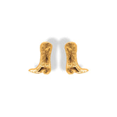 Aretes de botas texanas vista cercana