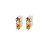 Aretes de piña dorados