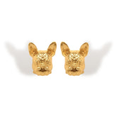 Aretes de bulldog francés vista frontal
