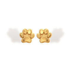 Aretes de huella de perro vista frontal