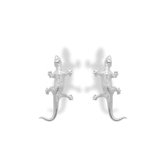Aretes Lagartija Silver vista frontal