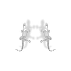 Aretes Lagartija Silver vista frontal