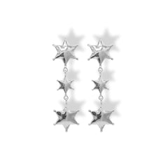 Aretes largos con estrellas de sheriff
silver