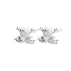 Aretes de rana grande silver