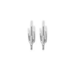 Aretes de cactus grande silver