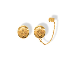 Aretes de sombrero vaquero con earcuff vista frontal