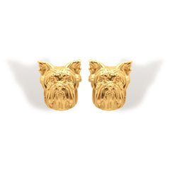 Aretes de yorkie vista frontal