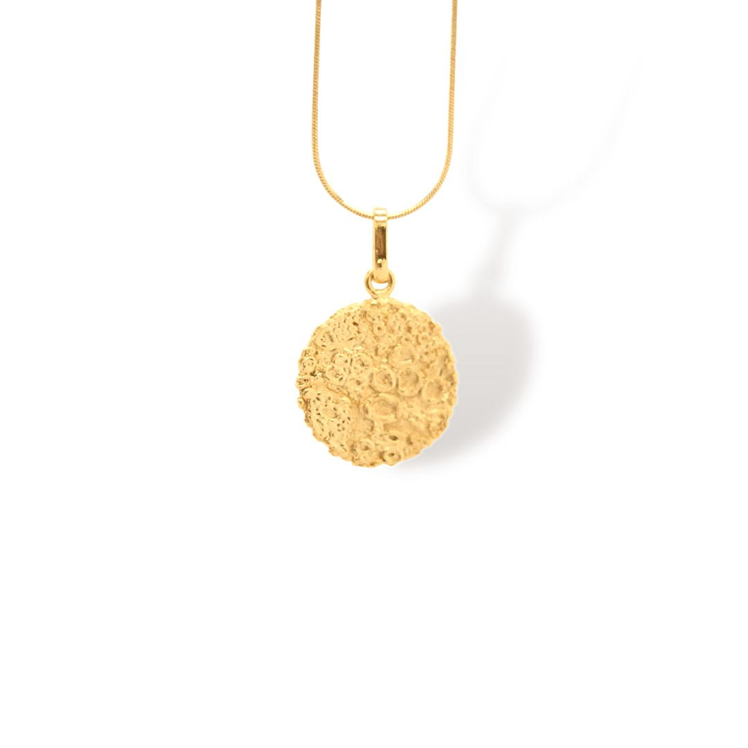 Cadena de cráter vista cercana Brezo Jewelry