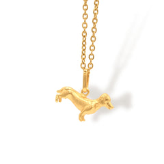 Cadena de Perro Salchicha grande vista frontal