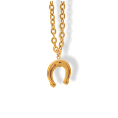 Cadena con herradura grande vista lateral