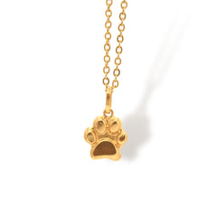 Cadena de huella de perro vista frontal