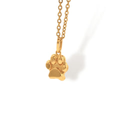 Cadena de huella de perro vista diagonal