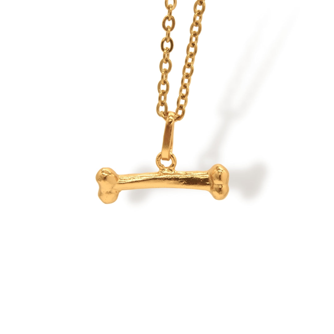 Cadena de hueso vista cercana Brezo Jewelry