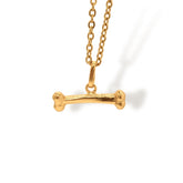 Cadena de hueso vista cercana