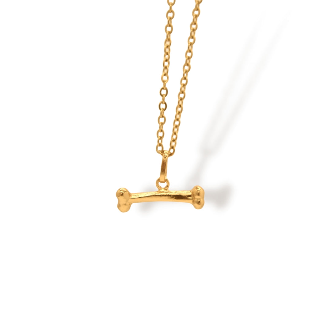 Cadena de hueso vista frontal Brezo Jewelry