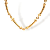 Cadena de huesos vista cercana