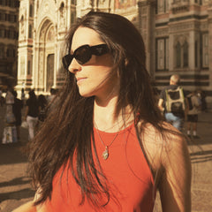 Cadena con sol media cara