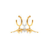 Candongas pequeñas de anquilosaurio vista frontal