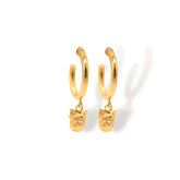 Candongas pequeñas de yorkie vista lateral