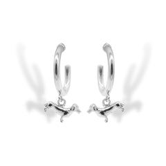 Candongas pequeñas de Perro salchicha silver