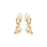 Candongas sencillas para charms de frutas doradas