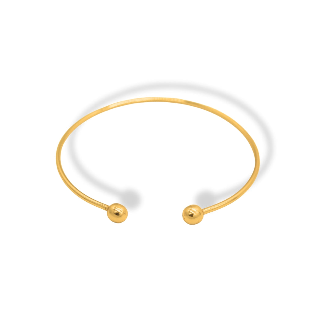 Choker con esfera en puntas vista frontal Brezo Jewelry