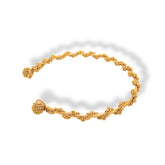 Choker con tejido envolvente dorado vista lateral