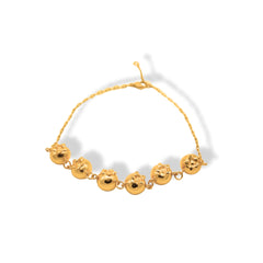 Choker con arándanos grandes dorados
