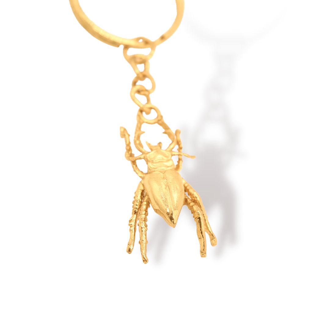 Llavero con escarabajo grande vista frontal Brezo Jewelry