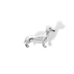 Pin de perro salchicha silver