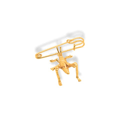 Pin tipo gancho con saltamontes grande vista superior