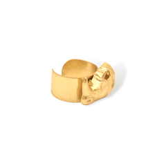 Anillo con cabeza de rinoceronte vista lateral