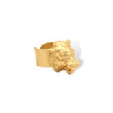 Anillo con cabeza de tigre vista lateral