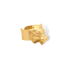 Anillo con cabeza de tigre vista lateral