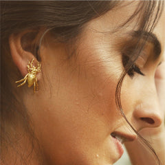 Aretes de escarabajo vista real