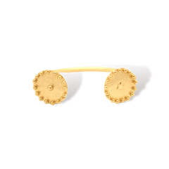 Brazalete con dos medallones vista frontal