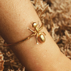 Brazalete con hormiga grande vista real