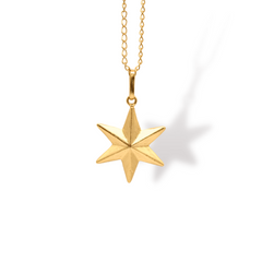 Cadena con estrella grande vista frontal