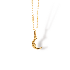 Cadena con media luna pequeña vista frontal