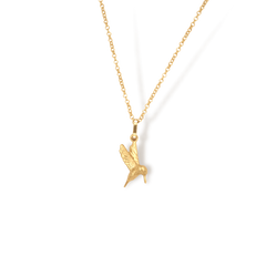 Cadena con colibrí vista frontal