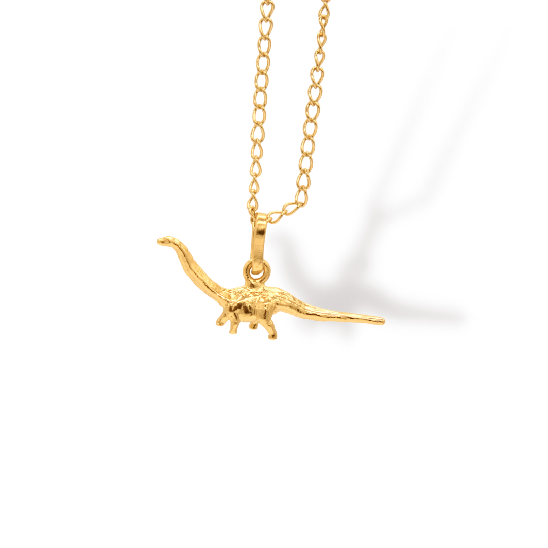Cadena con titanosaurio vista frontal Brezo Jewelry