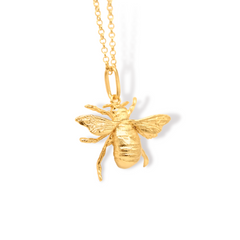 Cadena con abeja grande vista lateral