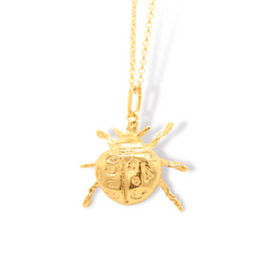 Cadena con mariquita grande vista frontal