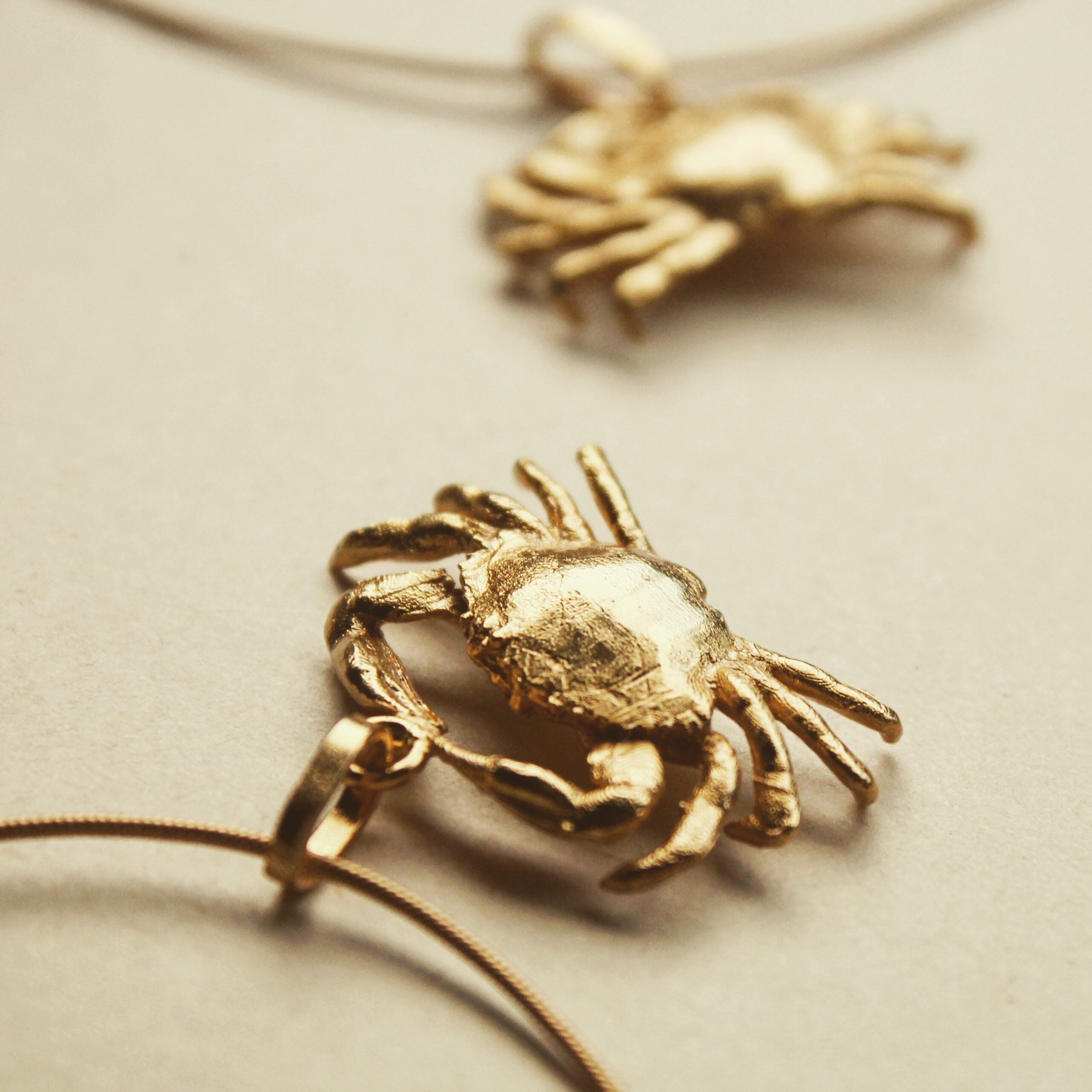 Cadena con cangrejo vista cercana Brezo Jewelry