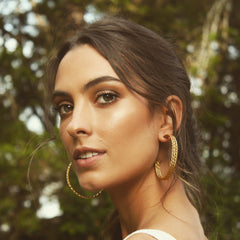 Candongas grandes entorchadas vista real