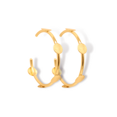 Candongas grandes con círculos planos vista frontal