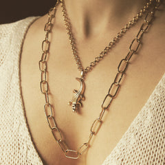 Cadena de cocodrilo vista real